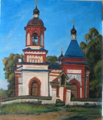 "Церковь Св. Георгия. пос.Печки" х.м. 60х50