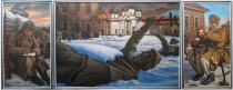 Триптих. "Освобождение Великого Новгорода 1944 г." 2016  х.м. 90х230